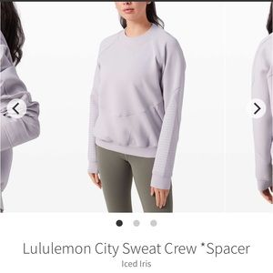 Lululemon City Sweat Crew *Spacer